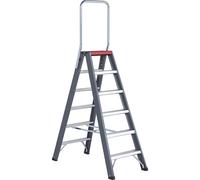 Escalera de tijera de peldaños planos de aluminio Altrex, ascenso por ambos lados