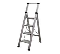 Homelux Escalera Doméstica de Aluminio Plano de 4 Peldaños