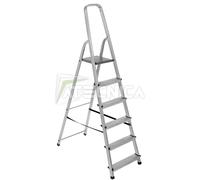 Escalera En Aluminio 6 Pasos Resellable Con Arco Atecnica SCA06P