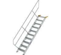 Escalera industrial MUNK, peldaños de aluminio, anchura de peldaños 600 mm