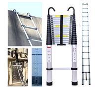 Escalera multiusos de 6,2 m, escalera telescópica plegable de aluminio, antideslizante, extensible, resistente, soporta hasta 150 kg