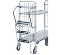 Escalera para carro con pisos HelgeNyberg, altura 600 mm