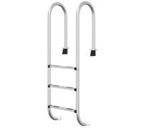 vidaXL Escalera para piscina Acero inoxidable 304 Escalón Seguridad 54x38x158/184.5/211 cm