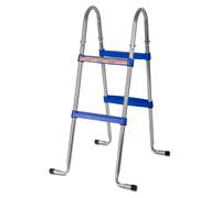 Escalera para piscina elevada, 98 x 26 x 4 cm, blanca, para jardín y piscina