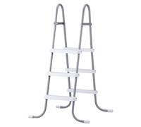 Escalera para piscina elevada, de acero, con 3 escalones en forma de "A", para piscinas con un borde de 106,7 cm de altura. Capacidad de carga de 136 kg. Escalones de entrada/salida seguros, antidesli