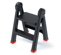 Kistenberg Escalera plegable 2 peldaños – plástico antideslizante, soporta 150 kg