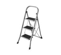 Escalera Plegable con 3 Peldaños Gris Paloma