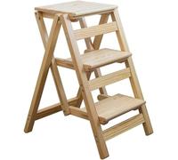 Escalera plegable con estante de almacenamiento, diseño de varios pasos para balcón y uso doméstico