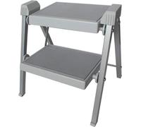 Escalera plegable de 2 peldaños, antideslizante, ideal para la cocina o el baño