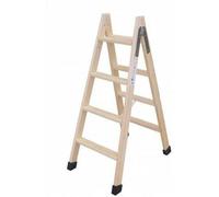 Escalera plegable de 6 peldaños, marca Plabell, de madera, con dimensiones de 164 x 31/55 cm