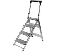 Escalera plegable de aluminio MUNK, con arco de seguridad