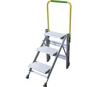 Escalera plegable de metal ligero con arco de seguridad