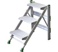 Escalera plegable de metal ligero sin arco de seguridad