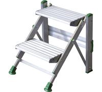 Escalera plegable de metal ligero sin arco de seguridad