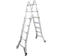 Escalera telescópica articulada KRAUSE, utilizable como escalera de tijera o de mano