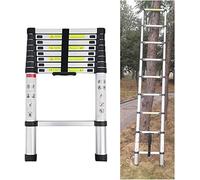Escalera telescópica de aluminio de 5 m, extensible, portátil, plegable, con extensión EN131, capacidad de carga de 150 kg