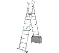 Escalera telescópica de plataforma KRAUSE, de altura regulable gracias al sistema ClickMatic