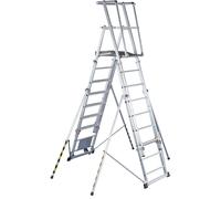 Escalera telescópica de plataforma ZARGES, de aluminio