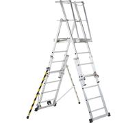 Escalera telescópica de plataforma ZARGES, de aluminio