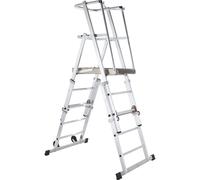 Escalera telescópica de plataforma ZARGES, de aluminio