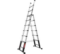 Escalera telescópica multiusos COMBI LINE Telesteps, profundidad de los peldaños 80 mm