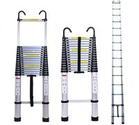 Escalera telescópica multiusos de 6,2 m, con gancho extraíble, aluminio de alta calidad, extensible, antideslizante, para escalada/oficina/loft, escalera doméstica, 150 kg de capacidad de carga