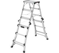 Escalera telescópica plegable D100 TL Hailo, puede utilizarse como escalera de tijera o para escaleras de obra
