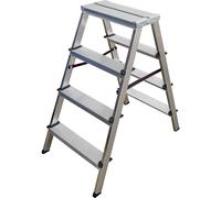 Escalera tipo tijera de peldaños eurokraft basic, acceso por ambos lados