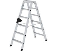 Escalera tipo tijera de peldaños planos, ascenso por ambos lados MUNK, modelo extra cómodo con ergo-pad®