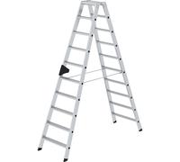 Escalera tipo tijera de peldaños planos, ascenso por ambos lados MUNK, modelo extra cómodo con ergo-pad®