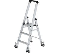 Escalera tipo tijera de peldaños planos, ascenso por un lado MUNK, modelo móvil