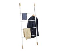 Escalera toallero perchero blanco 4 barras escalera decorativa toallero de bambú