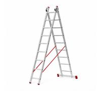 Escalera Transformable Doble Plus TR2-PLUS-2.5 de 9x2 Peldaños de Aluminio