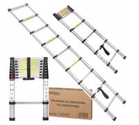 Escaleras Aluminio 2,6m 8 Refuerzos Plegable Capacidad 150kg Aluminiumleiter
