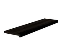 Escaleras de roble macizo 12 piezas 100x30x2 cm marrón-negro | Madera robusta, grano natural, uso versátil, mantenimiento simple, piezas únicas, encanto auténtico, superficie lisa
