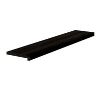 Escaleras de roble macizo 12 piezas marrón-negro 120x25x2 cm | Madera robusta, mantenimiento simple, uso versátil, encanto natural, acabado liso, estilo auténtico