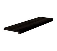 Escaleras de roble macizo, 16 piezas, 90x30x2 cm, marrón-negro | Madera robusta, veta única, mantenimiento simple, uso versátil, tono marrón natural