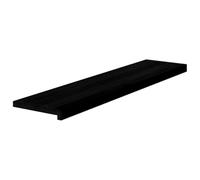 Escaleras de roble macizo 20 piezas marrón-negro 110x25x2 cm | Roble sólido robusto, grano natural único, mantenimiento simple, uso alféizar ventana, variaciones aleatorias exclusivas
