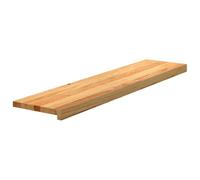 Escaleras de roble macizo, 8 piezas, marrón claro, 110x25x2 cm | Roble sólido robusto, veteado único, mantenimiento simple, uso alféizar ventana, resistencia natural, acabado liso