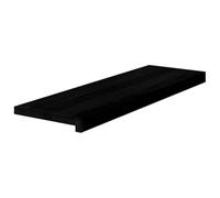 Escaleras de Roble Macizo, 8 Piezas, Marrón-Negro, 80x25x2 cm | Madera robusta, grano único, alféizar ventana, mantenimiento simple, resistencia natural
