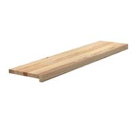 Escaleras de roble macizo sin tratar, 4 piezas 110x30x2 cm | Madera robusta, superficie lisa, uso versátil, mantenimiento simple, grano único