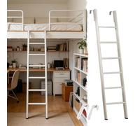 Escaleras para Camas Individuales, rampas para literas en altillos, dormitorios y autocaravanas - 116/130/140/150/160/170/180/185 cm con Gancho Antideslizante (185 cm/73)