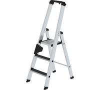Escaleras tipo tijera de peldaños planos CLIP-STEP MUNK, de ascenso por un lado, antideslizante R13