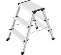 Escalerilla plegable de aluminio D60 StandardLine Hailo, escalerilla plegable de escalones dobles, carga máx. 150 kg