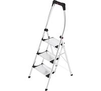 Escalerilla plegable de diseño K100 Topline Hailo, peldaños de aluminio