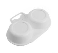 Escalfador de huevos blanco para microondas, antiadherente, apto para lavavajillas, para cocinar rápidamente el desayuno, utensilio de cocina compacto