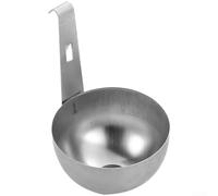 Escalfador de huevos colgante de acero inoxidable, ajuste de altura de dos niveles para macetas, no para superficie para una fácil limpieza, plateado, 6,7 x 3,8 x 10,5 cm