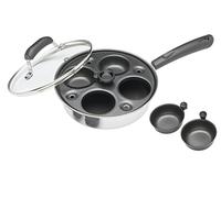 Escalfador de huevos kitchencraft, sartén de acero al carbono para es