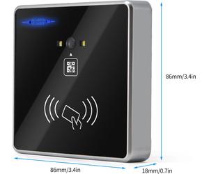 Escáner de códigos de barras 1D y 2D integrado, lector de códigos QR, lector de tarjetas RFID, conexión Wiegand, autoinducción para máquinas de control de acceso, verificación de boletos, pantalla móv