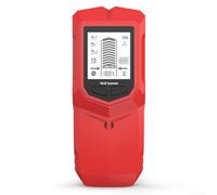 Escáner de pared 6 en 1 Digital Stud Finder con retroiluminación verde para detectar tuberías de metal de madera y cables de CA vivos de hasta 80 mm de profundidad color rojo (rojo)